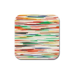 3d Stripes Texture                               Rubber Square Coaster (4 Pack by LalyLauraFLM