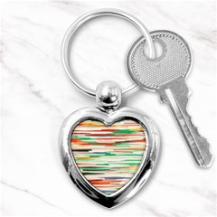 3d Stripes Texture                               Key Chain (heart) by LalyLauraFLM