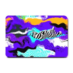 Paint On A Purple Background                                Small Doormat by LalyLauraFLM