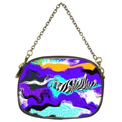 Paint On A Purple Background                                Chain Purse (two Sides) by LalyLauraFLM