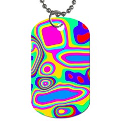 Colorful Shapes                               Dog Tag (one Side) by LalyLauraFLM