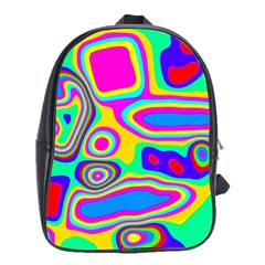 Colorful Shapes                               School Bag (large) by LalyLauraFLM