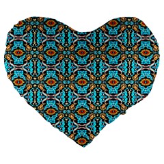 B4 Large 19  Premium Flano Heart Shape Cushions by ArtworkByPatrick