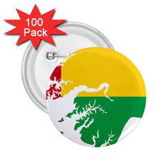 Guinea Bissau Flag Map Geography 2 25  Buttons (100 Pack)  by Sapixe