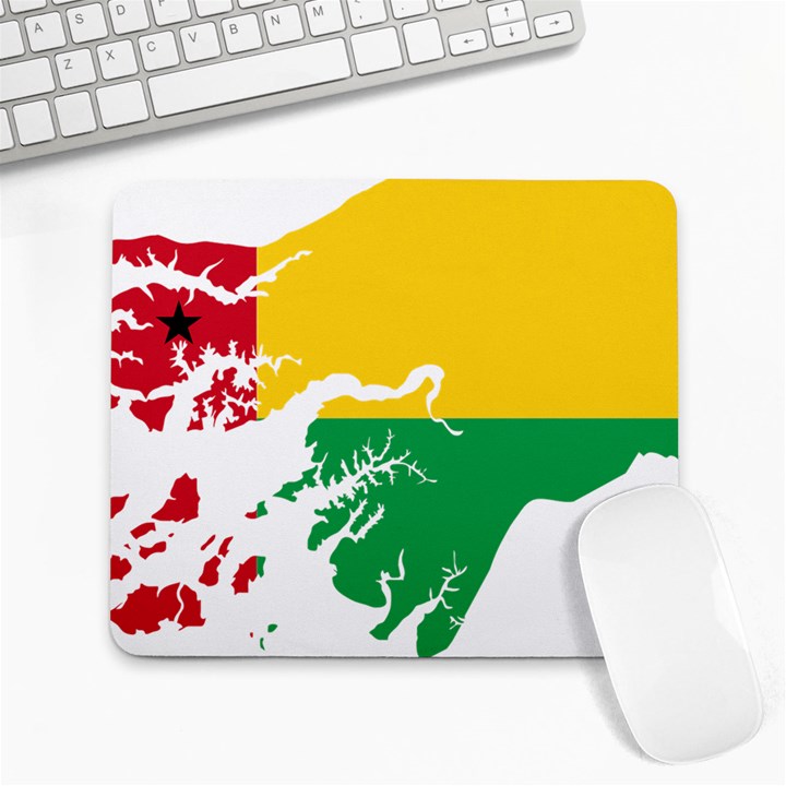 Guinea Bissau Flag Map Geography Large Mousepads