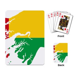 Guinea Bissau Flag Map Geography Playing Cards Single Design (rectangle) by Sapixe