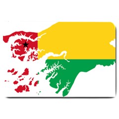 Guinea Bissau Flag Map Geography Large Doormat  by Sapixe