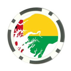 Guinea Bissau Flag Map Geography Poker Chip Card Guard by Sapixe