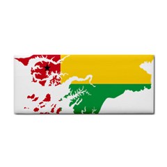 Guinea Bissau Flag Map Geography Hand Towel by Sapixe