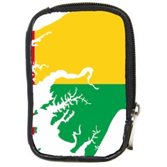 Guinea Bissau Flag Map Geography Compact Camera Leather Case by Sapixe