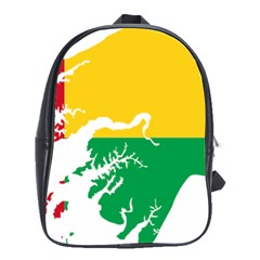 Guinea Bissau Flag Map Geography School Bag (large) by Sapixe