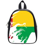 Guinea Bissau Flag Map Geography School Bag (Small) Front