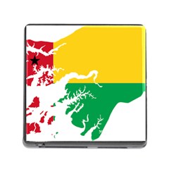 Guinea Bissau Flag Map Geography Memory Card Reader (square 5 Slot) by Sapixe