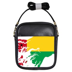 Guinea Bissau Flag Map Geography Girls Sling Bag by Sapixe