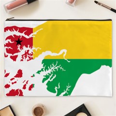 Guinea Bissau Flag Map Geography Cosmetic Bag (xxxl) by Sapixe