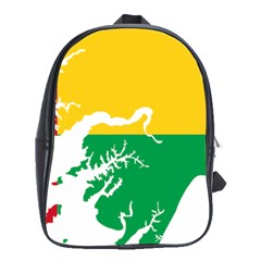 Guinea Bissau Flag Map Geography School Bag (xl) by Sapixe