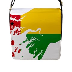 Guinea Bissau Flag Map Geography Flap Closure Messenger Bag (l) by Sapixe