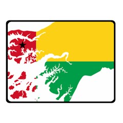 Guinea Bissau Flag Map Geography Double Sided Fleece Blanket (small) 