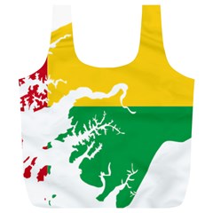 Guinea Bissau Flag Map Geography Full Print Recycle Bag (xl) by Sapixe