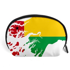 Guinea Bissau Flag Map Geography Accessory Pouch (large) by Sapixe