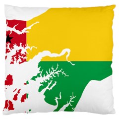 Guinea Bissau Flag Map Geography Standard Flano Cushion Case (one Side) by Sapixe