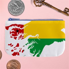 Guinea Bissau Flag Map Geography Large Coin Purse by Sapixe