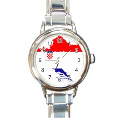 Croatia Country Europe Flag Round Italian Charm Watch by Sapixe