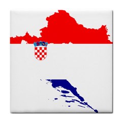 Croatia Country Europe Flag Tile Coaster by Sapixe