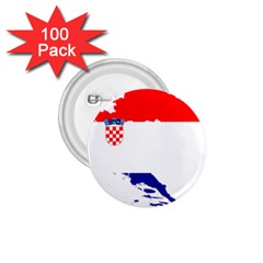 Croatia Country Europe Flag 1 75  Buttons (100 Pack)  by Sapixe