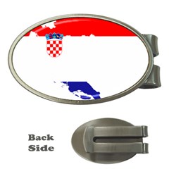 Croatia Country Europe Flag Money Clips (oval)  by Sapixe