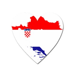 Croatia Country Europe Flag Heart Magnet by Sapixe