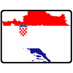 Croatia Country Europe Flag Fleece Blanket (large)  by Sapixe