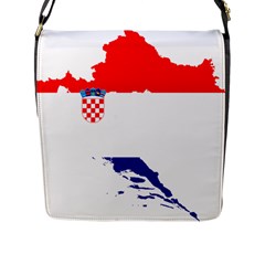 Croatia Country Europe Flag Flap Closure Messenger Bag (l) by Sapixe