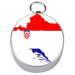 Croatia Country Europe Flag Silver Compasses by Sapixe