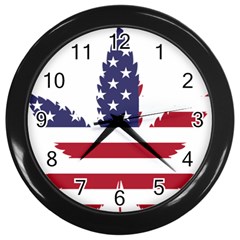 Marijuana Drugs Cannabis Drug Hemp Wall Clock (black) by Sapixe