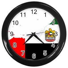 Borders Country Flag Geography Map Wall Clock (black) by Sapixe