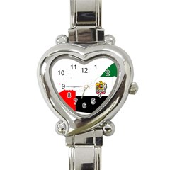 Borders Country Flag Geography Map Heart Italian Charm Watch by Sapixe