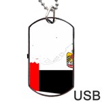 Borders Country Flag Geography Map Dog Tag USB Flash (Two Sides) Front