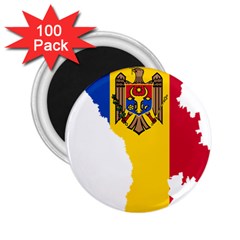 Moldova Country Europe Flag 2 25  Magnets (100 Pack)  by Sapixe