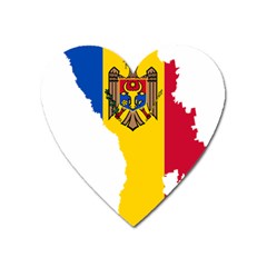 Moldova Country Europe Flag Heart Magnet by Sapixe