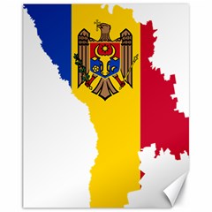 Moldova Country Europe Flag Canvas 11  X 14  by Sapixe