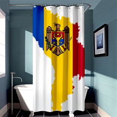 Moldova Country Europe Flag Shower Curtain 36  X 72  (stall)  by Sapixe