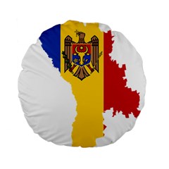 Moldova Country Europe Flag Standard 15  Premium Flano Round Cushions by Sapixe