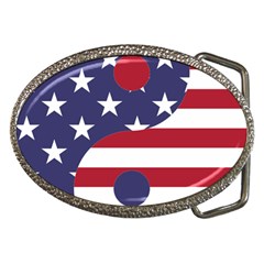 Yang Yin America Flag Abstract Belt Buckles by Sapixe