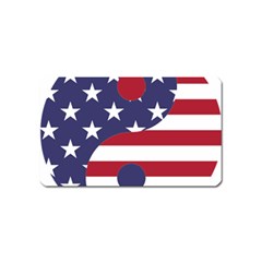 Yang Yin America Flag Abstract Magnet (name Card) by Sapixe