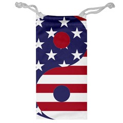 Yang Yin America Flag Abstract Jewelry Bag by Sapixe