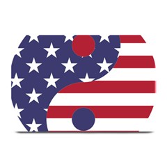 Yang Yin America Flag Abstract Plate Mats by Sapixe