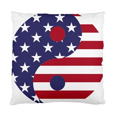 Yang Yin America Flag Abstract Standard Cushion Case (one Side) by Sapixe