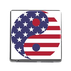 Yang Yin America Flag Abstract Memory Card Reader (square 5 Slot) by Sapixe