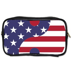 Yang Yin America Flag Abstract Toiletries Bag (two Sides) by Sapixe